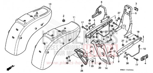 KOTFLUEGEL, HINTEN VT1100CJ de 1988
